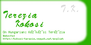 terezia kokosi business card